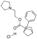 2-pyrrolidin-1-ylethyl 2-phenylbicyclo[2.2.1]heptane-2-carboxylate hydrochloride Struktur