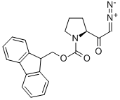 (3S)-3-FMOC-AMINO-1-DIAZO-2-BUTANONE Struktur