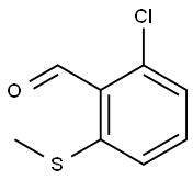 2-chloro-6-(methylthio)benzaldehyde Struktur