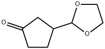 Cyclopentanone,  3-(1,3-dioxolan-2-yl)- Struktur