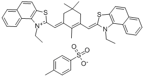 1-ETHYL-2-[(3-([1-ETHYLNAPHTHO[1,2-D][1,3]THIAZOL-2(1H)-YLIDENE]METHYL)-2,5,5-TRIMETHYL-2-CYCLOHEXEN-1-YLIDENE)METHYL]NAPHTHO[1,2-D][1,3]THIAZOL-1-IUM 4-METHYLBENZENESULFONATE Struktur