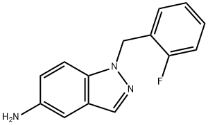 5-Amino-1-(2-fluorobenzyl)-1H-indazole Struktur