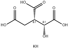 (1R,2S)-1-HYDROXY-1,2,3-PROPANETRICARBOXYLIC ACID MONOPOTASSIUM SALT Struktur