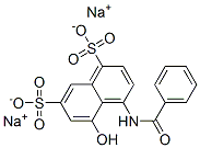 disodium 4-(benzoylamino)-5-hydroxynaphthalene-1,7-disulphonate Struktur