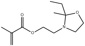 2-(2-ethyl-2-methyl-3-oxazolidinyl)ethyl methacrylate Struktur