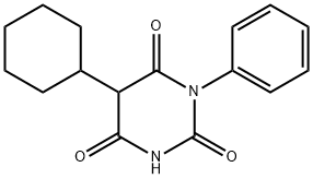 1-Phenyl-5-cyclohexylbarbituric acid Struktur