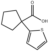 1-(thiophen-2-yl)cyclopentanecarboxylic acid Struktur