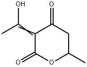 2H-Pyran-2,4(3H)-dione, dihydro-3-(1-hydroxyethylidene)-6-methyl- (9CI) Struktur