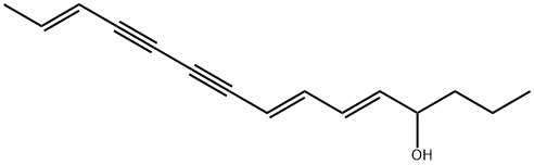 (5E,7E,13E)-5,7,13-Pentadecatriene-9,11-diyn-4-ol Struktur