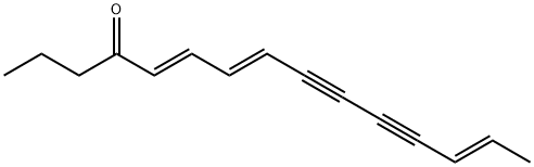 (5E,7E,13E)-5,7,13-Pentadecatriene-9,11-diyn-4-one Struktur