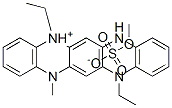 7,14-diethyl-7,14-dihydro-5-methylquinoxalino[2,3-b]phenazinium methyl sulphate  Struktur