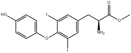 L-TYROSINE, O-(4-HYDROXYPHENYL)-3,5-DIIODO-, METHYL ESTER Struktur