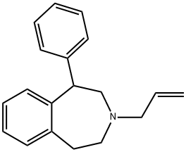 1-N-ALLYL-3-PHENYL-2,3,4,5-TERAHYDRO-BENZO(D)AZEPINE Struktur