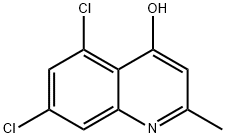 5,7-DICHLORO-2-METHYL-4-QUINOLINOL Struktur