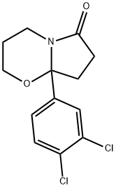 8a-(3,4-Dichlorophenyl)-3,4,8,8a-tetrahydro-2H-pyrrolo[2,1-b][1,3]oxazin-6(7H)-one Struktur