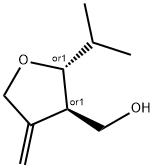 3-Furanmethanol,tetrahydro-4-methylene-2-(1-methylethyl)-,trans-(9CI) Struktur