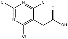 2,4,6-TRICHLORO-5-(2-ACETIC ACID) PYRIMIDINE Struktur