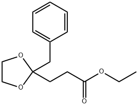 ethyl 2-benzyl-1,3-dioxolane-2-propionate  Struktur