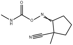 2-(Methylcarbamoyloxyimino)-1-methylcyclopentanecarbonitrile Struktur