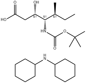 BOC-(3S,4S,5S)-4-AMINO-3-HYDROXY-5-METHYL-HEPTANOIC ACID DCHA Struktur