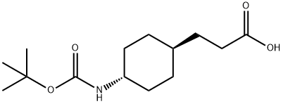 TRANS-3-(4-TERT-BUTOXYCARBONYLAMINOCYCLOHEXYL)PROPIONIC ACID Struktur