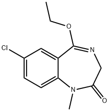 7-Chloro-5-ethoxy-1-methyl-1H-1,4-benzodiazepin-2(3H)-one Struktur