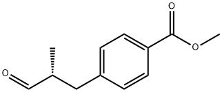 Benzoic acid, 4-(2-methyl-3-oxopropyl)-, methyl ester, (R)- (9CI) Struktur