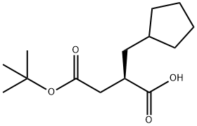 (R)-4-tert-butoxy-2-(cyclopentylMethyl)-4-oxobutanoic acid Struktur