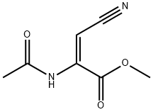 2-Propenoicacid,2-(acetylamino)-3-cyano-,methylester,(2E)-(9CI) Struktur