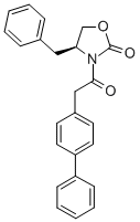 3-([1,1'-BIPHENYL]-4-YLACETYL)-4S-(PHENYLMETHYL)-2-OXAZOLIDINONE Struktur