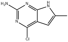 2-Amino-4-chloro-6-methyl-7H-pyrrolo[2,3-d]pyrimidine Struktur