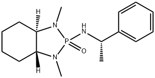 (3a,7aR)-1,3-Dimethyl-N-[(1S)-1-phenylethyl]octahydro-1H-1,3,2-benzodiazaphosphol-2-amine  2-oxide Struktur