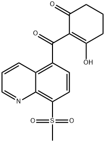 2-Cyclohexen-1-one,  3-hydroxy-2-[[8-(methylsulfonyl)-5-quinolinyl]carbonyl]- Struktur