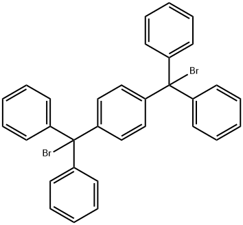 Benzene, 1,4-bis(bromodiphenylmethyl)- Struktur