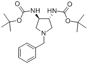 (R,R)-N-BENZYL-3,4-TRANS-(N-BOC)-DIAMINOPYRROLIDINE Struktur