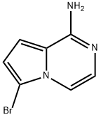 Pyrrolo[1,2-a]pyrazin-1-amine, 6-bromo- Struktur