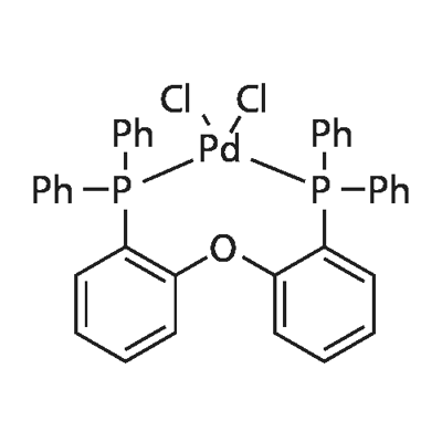 DIchloro[bis(diphenylphosphinophenyl)ether]palladium(II) Struktur