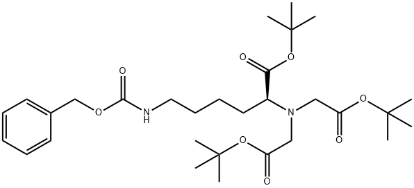 N2,N2-Bis[2-(1,1-diMethylethoxy)-2-oxoethyl]-N6-[(phenylMethoxy)carbonyl]-L-lysine 1,1-DiMethylethyl Ester Struktur