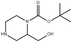 1-N-Boc-2-(hydroxymethyl)piperazine Struktur