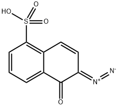 6-diazo-5,6-dihydro-5-oxonaphthalene-1-sulphonic acid Struktur