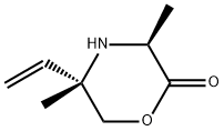 2-Morpholinone,5-ethenyl-3,5-dimethyl-,(3S-trans)-(9CI) Struktur