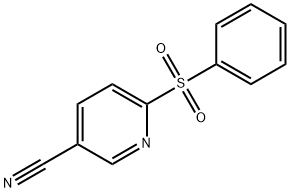 2-PHENYLSULPHONYLPYRIDINE-5-CARBONITRILE Struktur