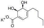 (2R,3S)-1-CARBOXY-4-PENTYL-2,3-DIHYDROXYCYCLOHEXA-4,6-DIENE POTASSIUM SALT Struktur