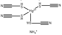 Ammonium mercuric thiocyanate Struktur