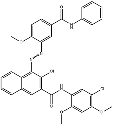 5'-chloro-3-hydroxy-2',4'-dimethoxy-4-[[2-methoxy-5-(phenylcarbamoyl)phenyl]azo]naphthalene-2-carboxanilide Struktur