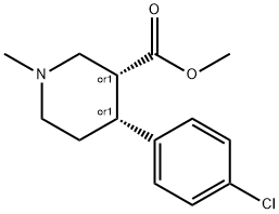 (3S,4S)-Methyl 4-(4-chlorophenyl)-1-methylpiperidine-3-carboxylate Struktur