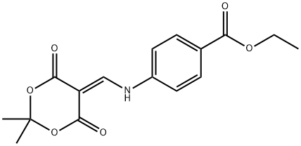 4-[(2,2-DiMethyl-4,6-dioxo-[1,3]dioxan-5-ylideneMethyl)-aMino]-benzoic acid 
ethyl ester Struktur