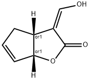 2H-Cyclopenta[b]furan-2-one, 3,3a,4,6a-tetrahydro-3-(hydroxymethylene)-, (3Z,3aalpha,6aalpha)- (9CI) Struktur