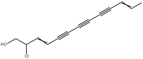 2-chloro-3,11-tridecadiene-5,7,9-triyn-1-ol Struktur