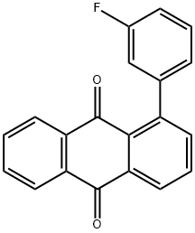 1-(3-Fluorophenyl)-9,10-anthraquinone Struktur